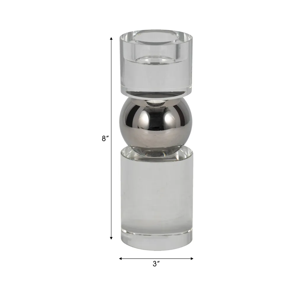 VERAFORD CLEAR CANDLESTICK 8 (IN)