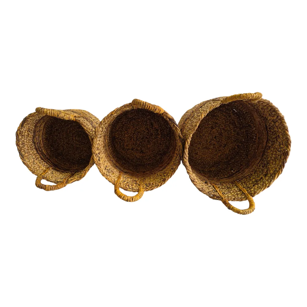 ULMPARK SET OF 3 BROWN BASKETS 21 (IN)