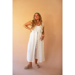 Sleeveless Split-Front Tunic / Cotton 4