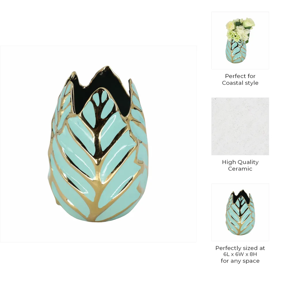 COLEHAM GREEN VASE 8 (IN)