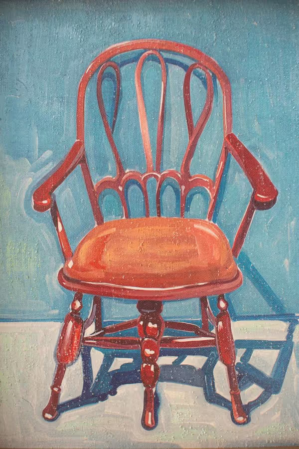 Set of 2 Framed Chair Paintings
