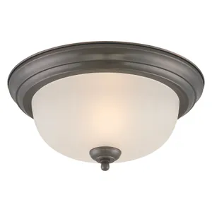 Pendenza 13.25'' Wide 2-Light Flush Mount - Oiled Bronze 1
