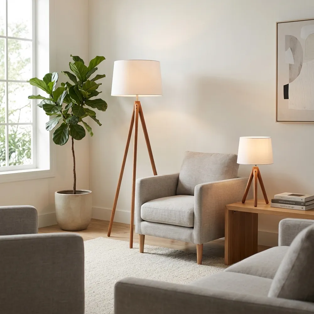 DARRENMOOR SET OF 2 BROWN LAMPS 59 (IN)