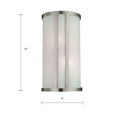 Zenith 14'' High 2-Light Sconce - Brushed Nickel
