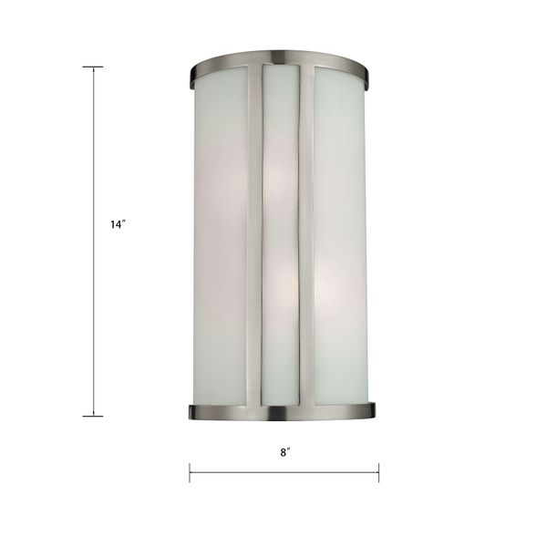 Zenith 14'' High 2-Light Sconce - Brushed Nickel
