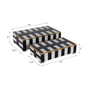 SKYERUN SET OF 2 BLACK BOXES 4 (IN) 8