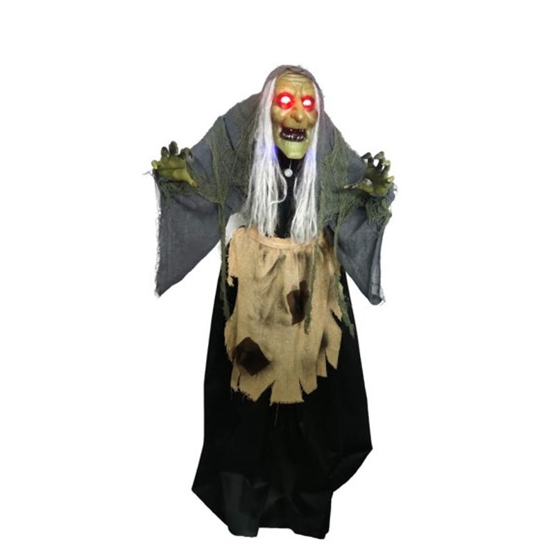 63" Animated Standing Witch with Glowing Eyes