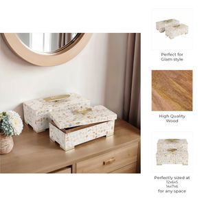 JASPERGATE SET OF 2 WHITE BOXES 6 (IN) 10