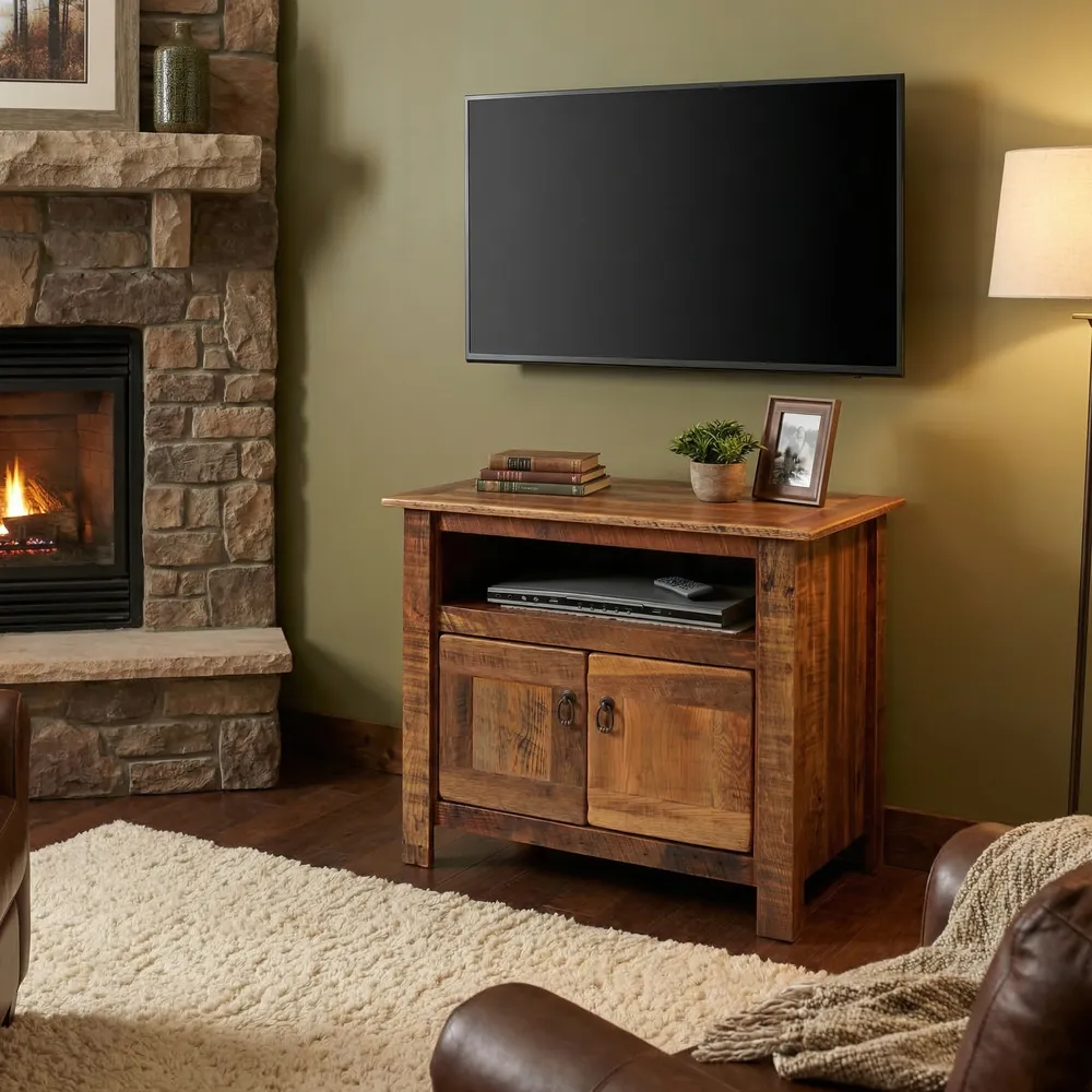 Barnwood Television Stand
