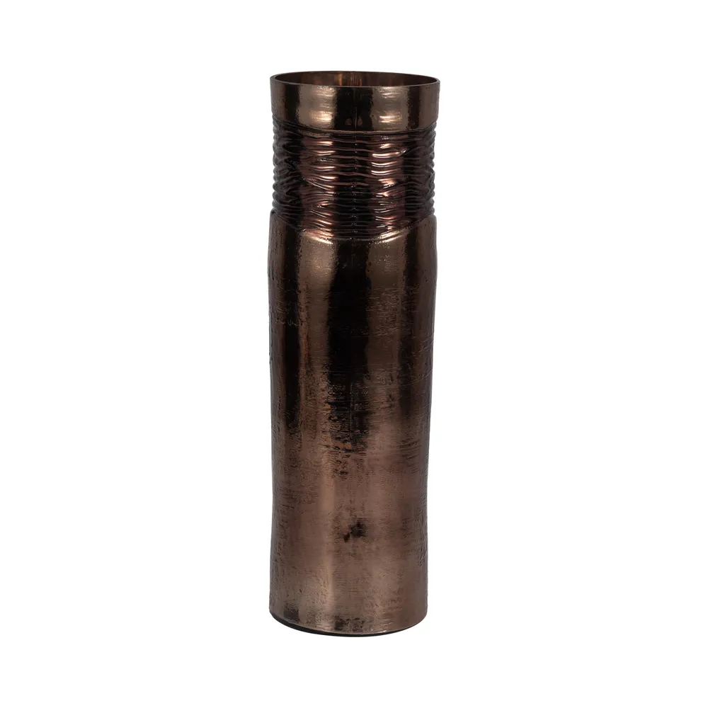 HAMDENWAY BRONZE GLASS VASE 18 (IN)