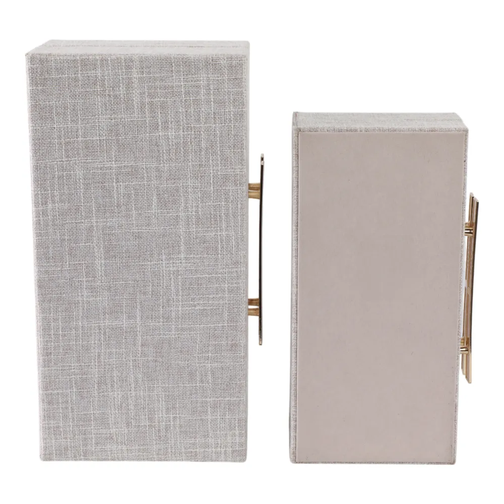 HARLANWELL SET OF 2 WHITE BOXES 5 (IN)