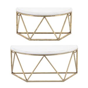 ESSEXPORT WHITE WALL SHELF 7 (IN) 8