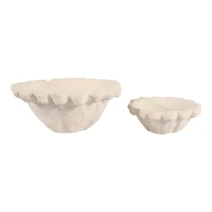 GLASTONRIDGE SET OF 2 IVORY BOWLS 6 (IN) 1