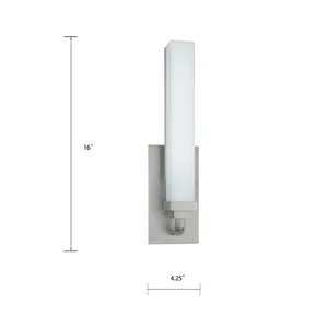 Tetris 16'' High Integrated LED Sconce - Brushed Nickel 2