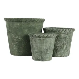 GARLANDPARK SET OF 3 GREEN PLANTER 13 (IN) 6