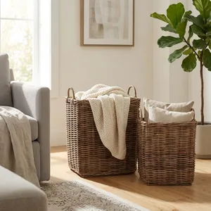 FULTONBROOK SET OF 2 BROWN STORAGE 23 (IN) 9