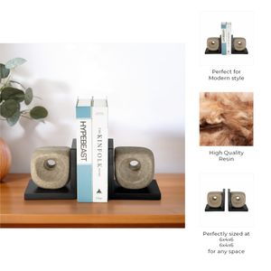 LYNNPARK SET OF 2 BROWN BOOKENDS 6 (IN) 8