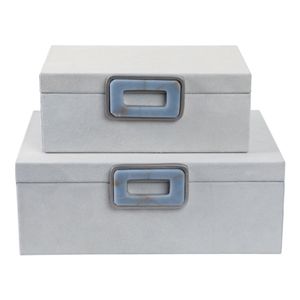 HAMMONDRIDGE SET OF 2 WHITE BOXES 5 (IN) 5