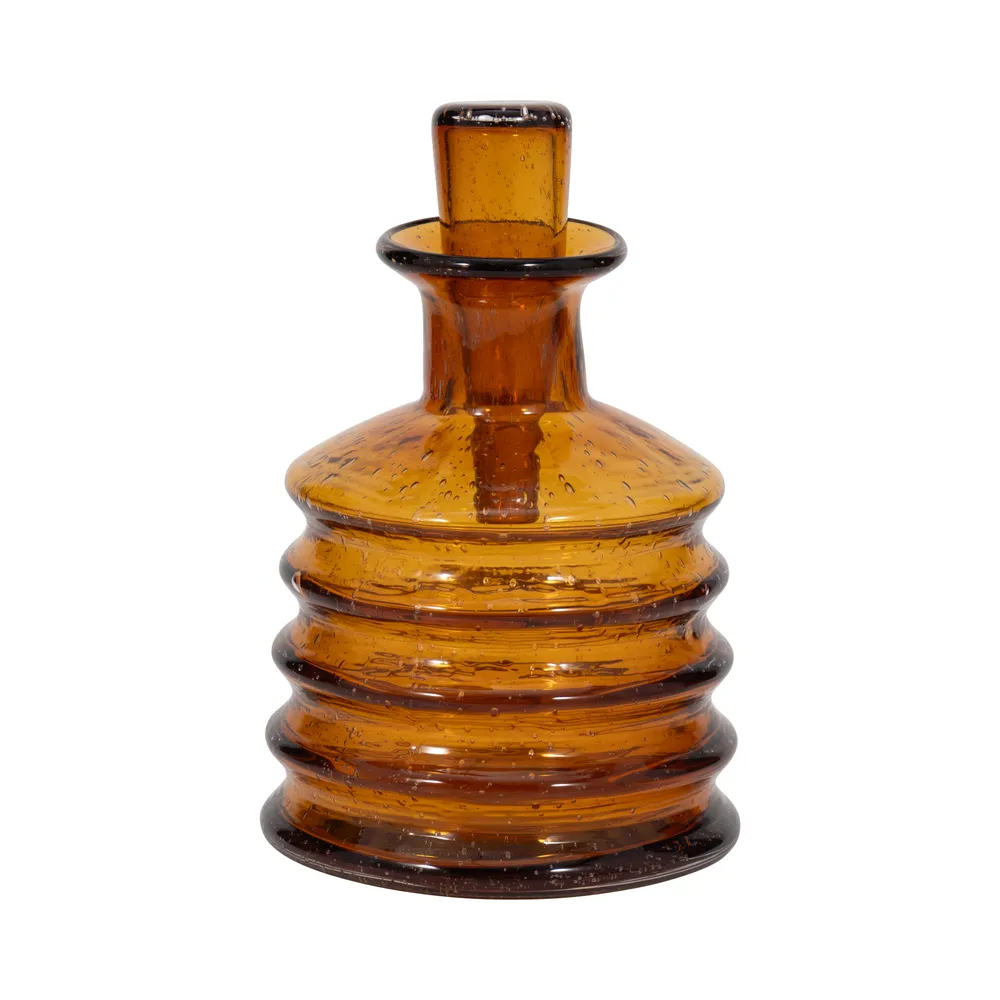 HAMDENWICK ORANGE GLASS VASE 12 (IN)