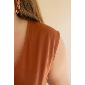 Convertible Wrap Blouse / Cinnamon 4