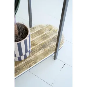 Tall Iron and Recycled Wood Garment Display 5