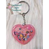 GLITTER KEYCHAIN - HEART 1