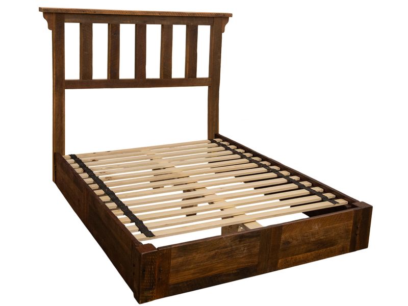 Barnwood Post Platform Bed - King 2