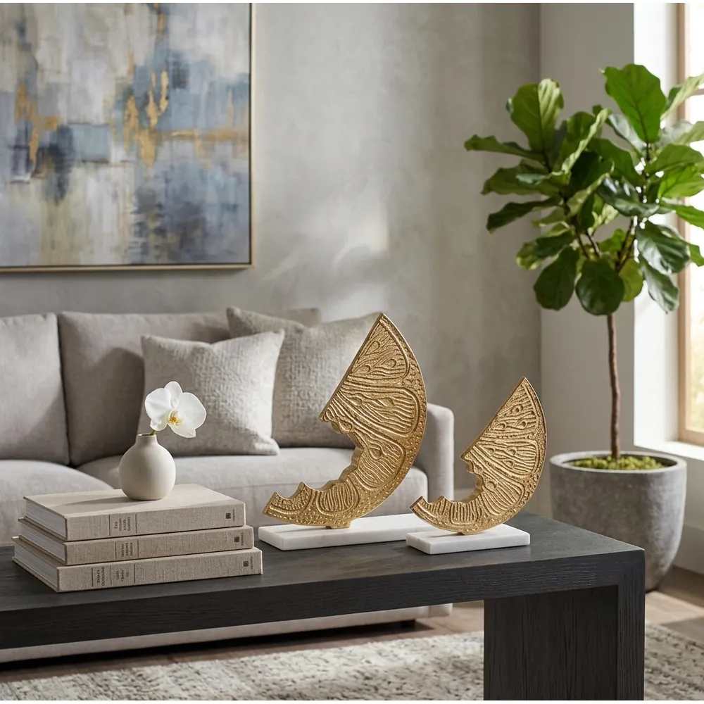 GRADYGROVE SET OF 2 GOLD DECOR 10 (IN)