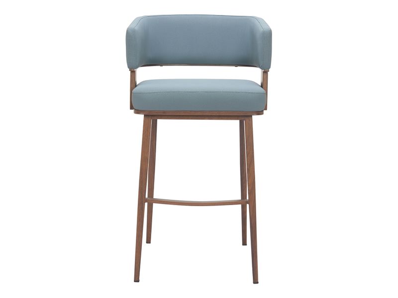Poise Barstool Azure Gray & Walnut 4