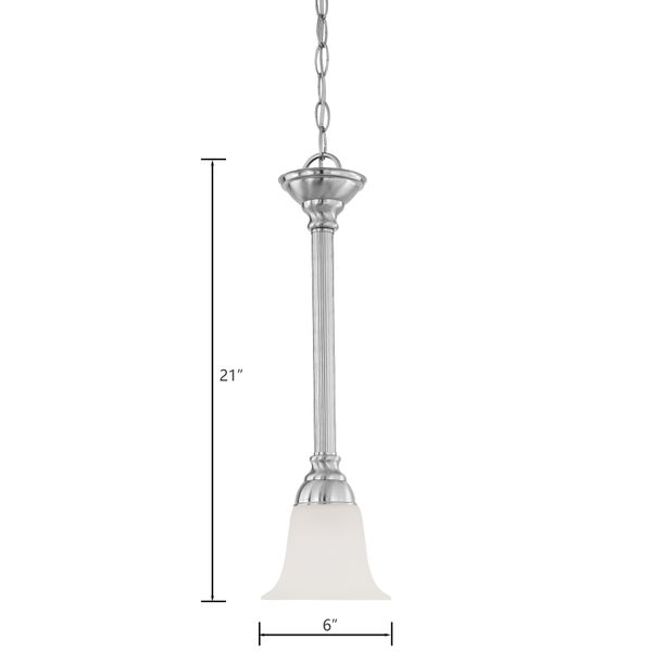 Riva 6'' Wide 1-Light Mini Pendant - Brushed Nickel