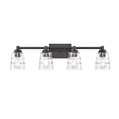 Pulsate 30.25″ Wide 4-Light Vanity Light - Matte Black