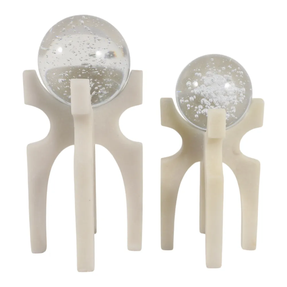DASHCROSS SET OF 2 WHITE DECOR 13 (IN)
