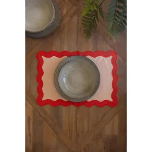 Ruffle Edge Placemat / Poppy 3