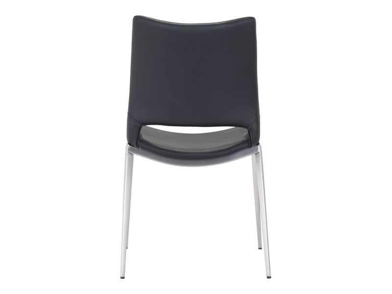 Ace Dining Chair Black & Silver 5