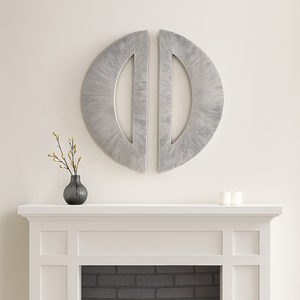 LANEMORE SET OF 2 WHITE WALL SCULPTURES 30 (IN) 10