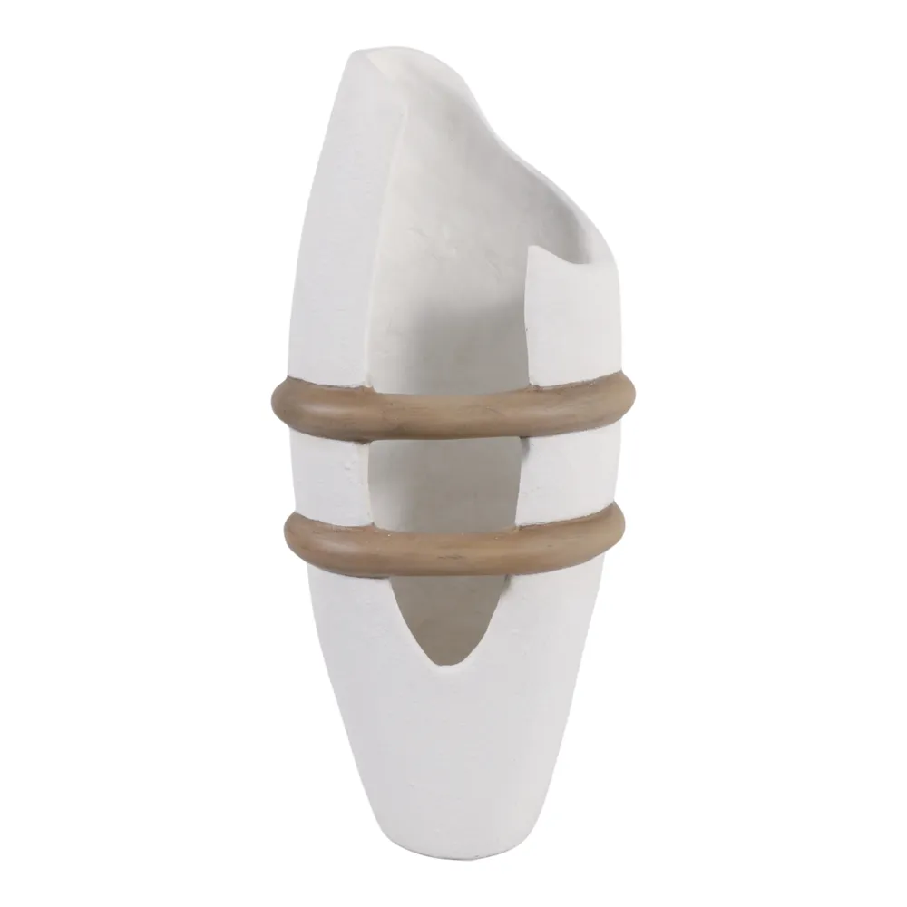 LUKETON WHITE VASE 18 (IN)