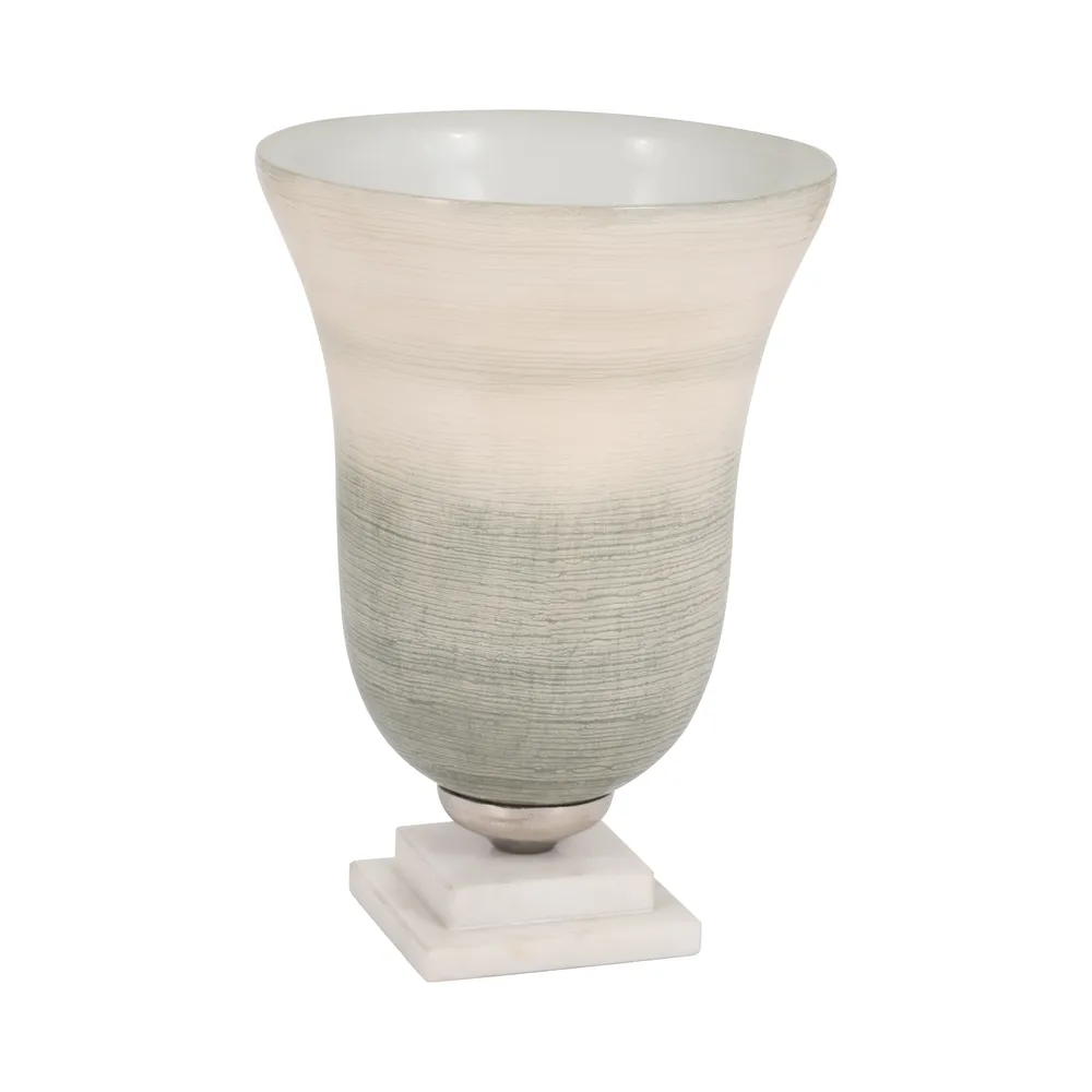 ERWINLAND WHITE GLASS VASE 12 (IN)