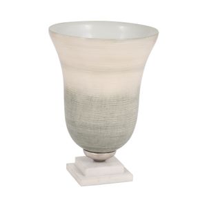 ERWINLAND WHITE GLASS VASE 12 (IN) 4
