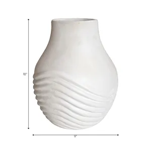 GAIGEWELL WHITE VASE 10 (IN) 6