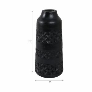 HENDONSTONE BLACK VASE 12 (IN) 9