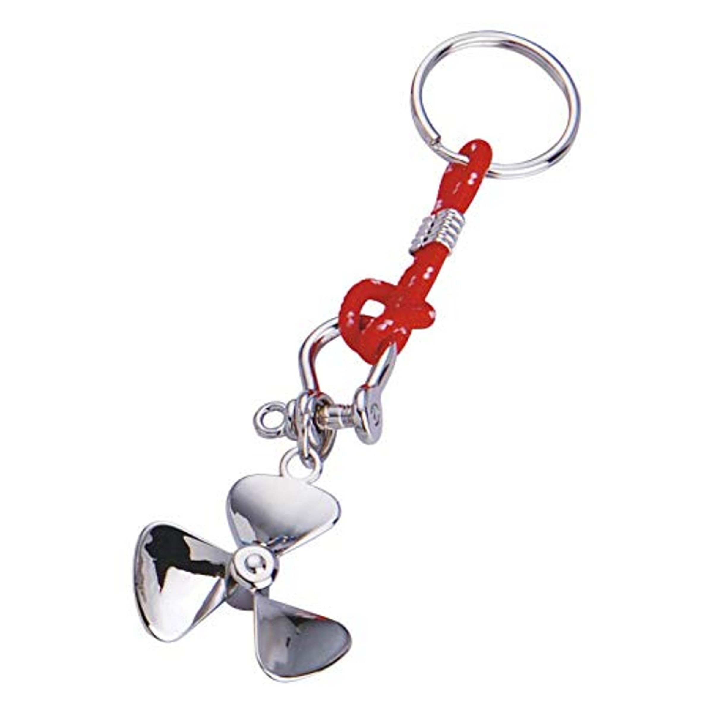 CRUISERS BOAT KEYCHAIN W SPINNING PROPELLER - FLAMINGO FAMILY