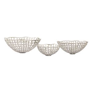 Shore Weave Basket - Set of 3 Nickel 1