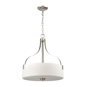 Market Square 18'' Wide 3-Light Pendant - Brushed Nickel 2