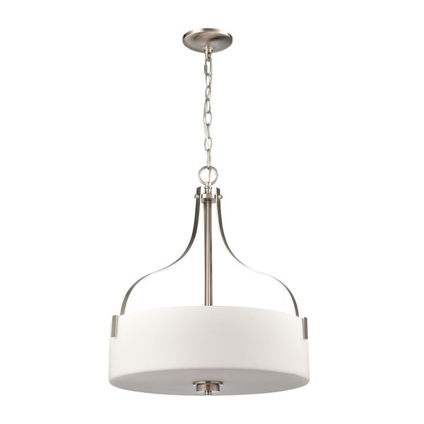 Market Square 18'' Wide 3-Light Pendant - Brushed Nickel