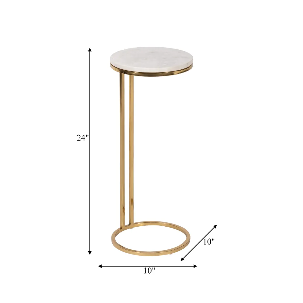 GRANLEYMOOR WHITE ACCENT TABLE 25 (IN)