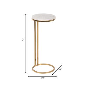 GRANLEYMOOR WHITE ACCENT TABLE 25 (IN) 6