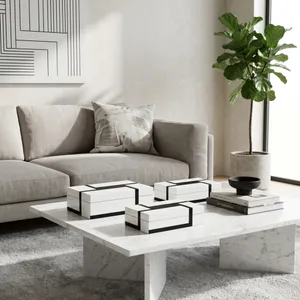 WALT SET OF 3 WHITE BOXES 4 (IN) 2