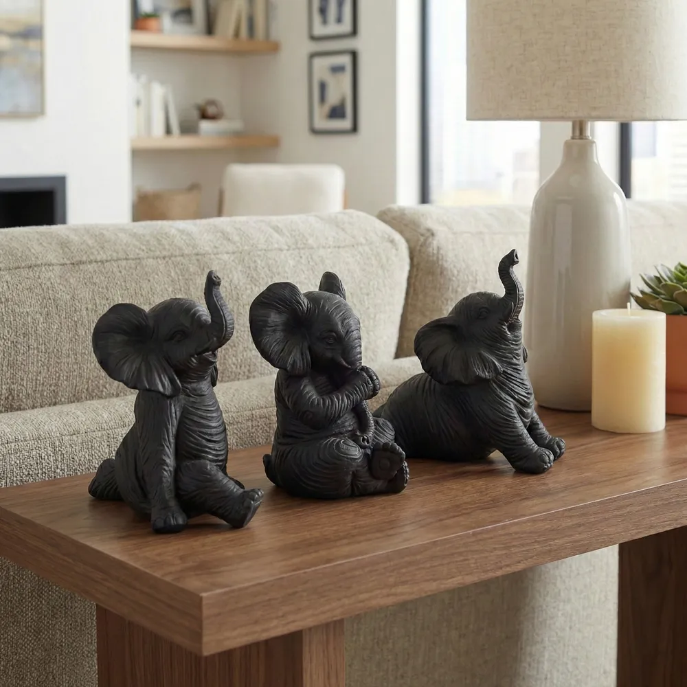 WALTONTON SET OF 3 BLACK DECOR 6 (IN)