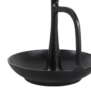 DECKERROSE BLACK CANDLE HOLDER 8 (IN) 8