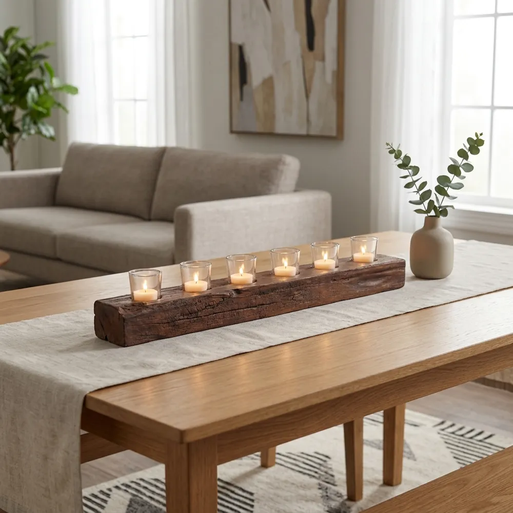 BERGENBURN BROWN CANDLE HOLDER 5 (IN)